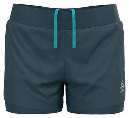 Short 2-en-1 Odlo Zeroweight 3in Gris Femme