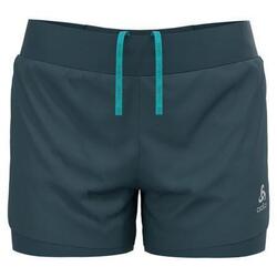 Short 2-en-1 Femme ODLO Zeroweight 3 Inch Bleu Marine