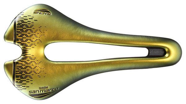 SELLE SAN MARCO Selle San Marco Aspide Short Racing Saddle Iridescent Gold
