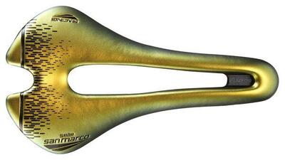 Selle san marco aspide short racing zadel — iridescent gold