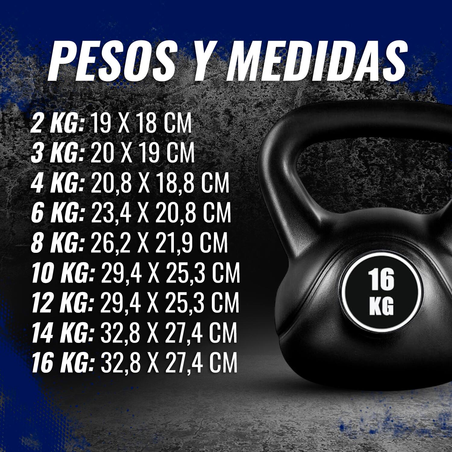 Kettlebell Pesa Rusa de PVC de 2kg 7/7