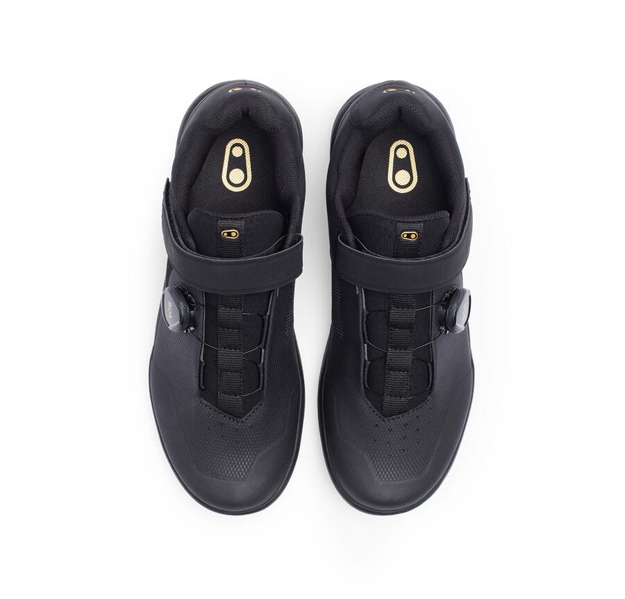 STAMP BOA Schuhe - schwarz/gold / schwarze Sohle 7/7