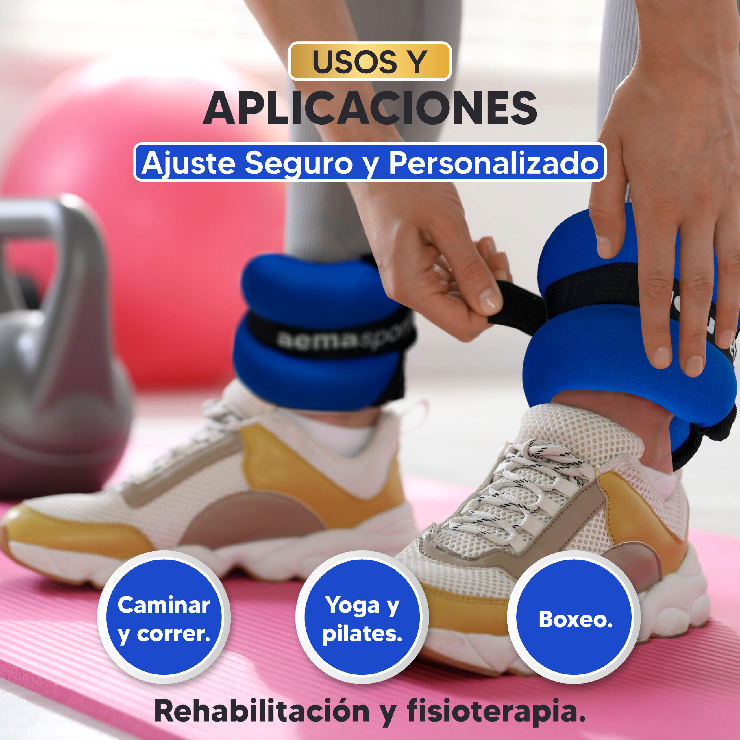 Lastres (Pesas Ajustables Tobillos y Muñecas)(0,5 kg cada una, 2uds) 7/7