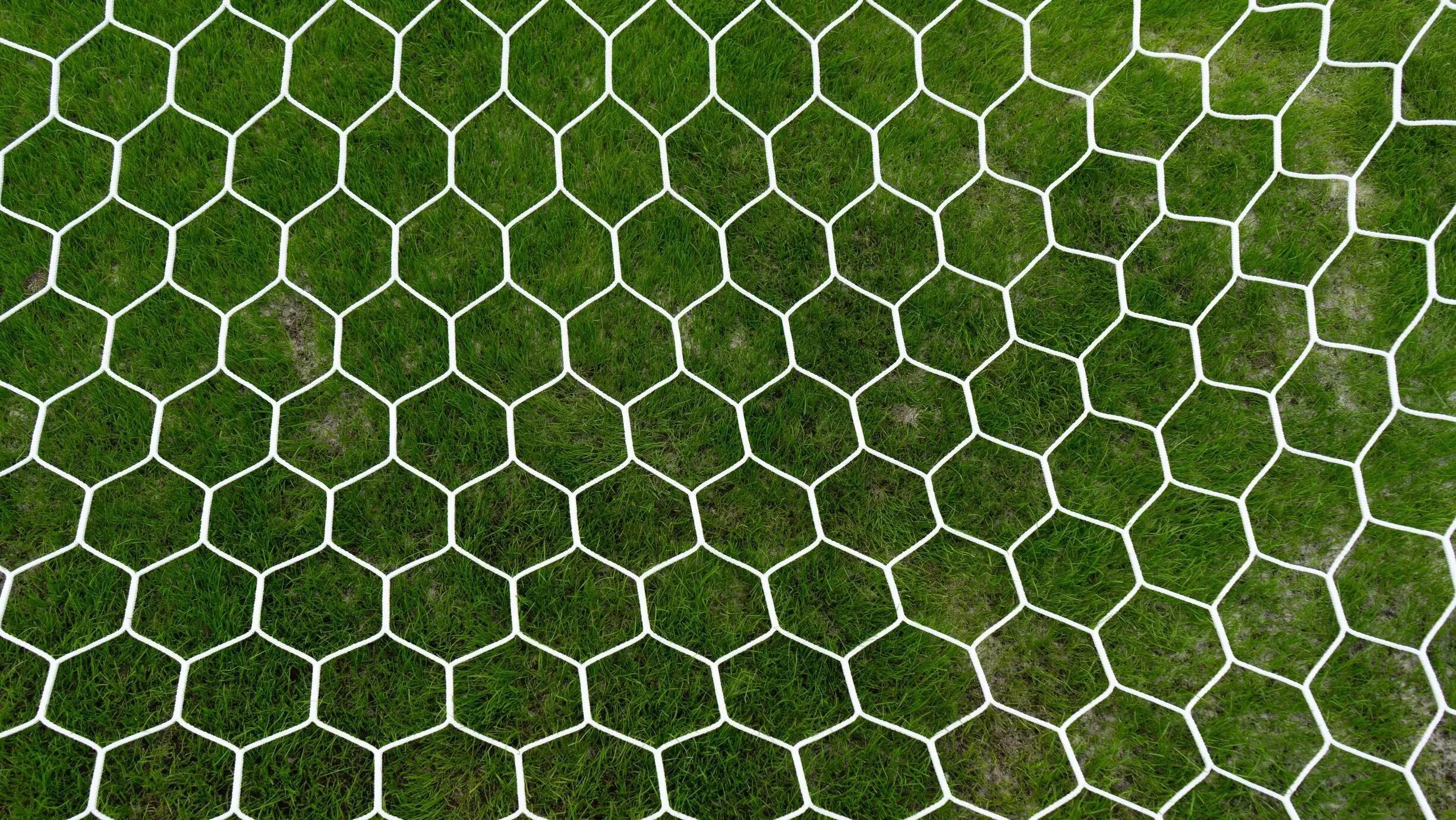 Focikapu háló 7,5 m x 2,5 m - kaptár alakú (hexagonal) kötéssel, 1 pár 2/3