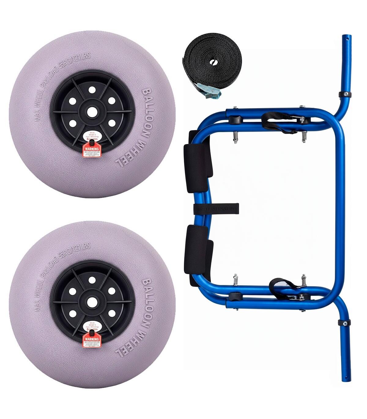 Carrinho de caiaque universal Kol Outdoor CKU04 com roda globo de 12 polegadas 5/7