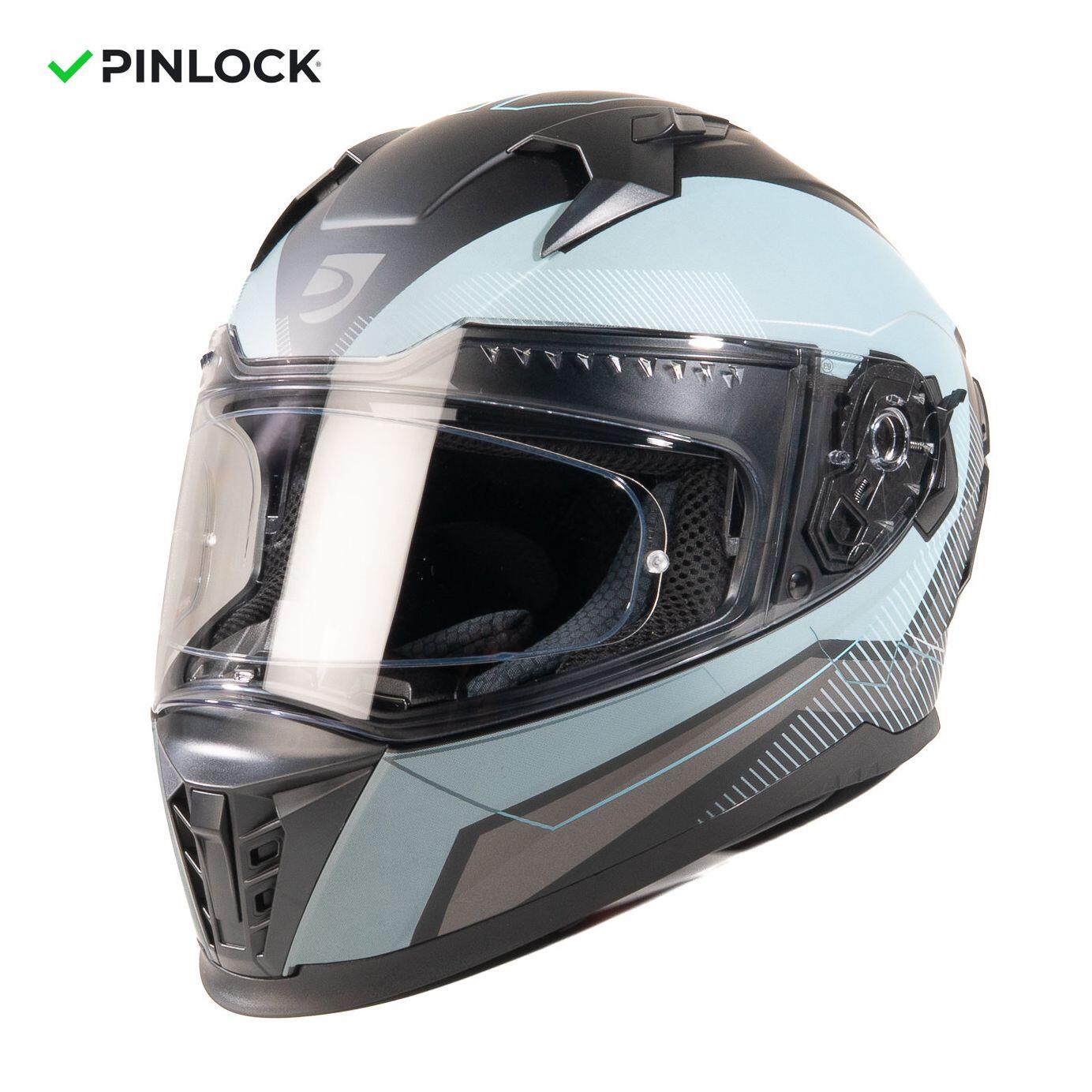 MOTOBLOUZ Casque Intégral EROS NEOXYS Black Blue Grey | ECE 22.06 1/7