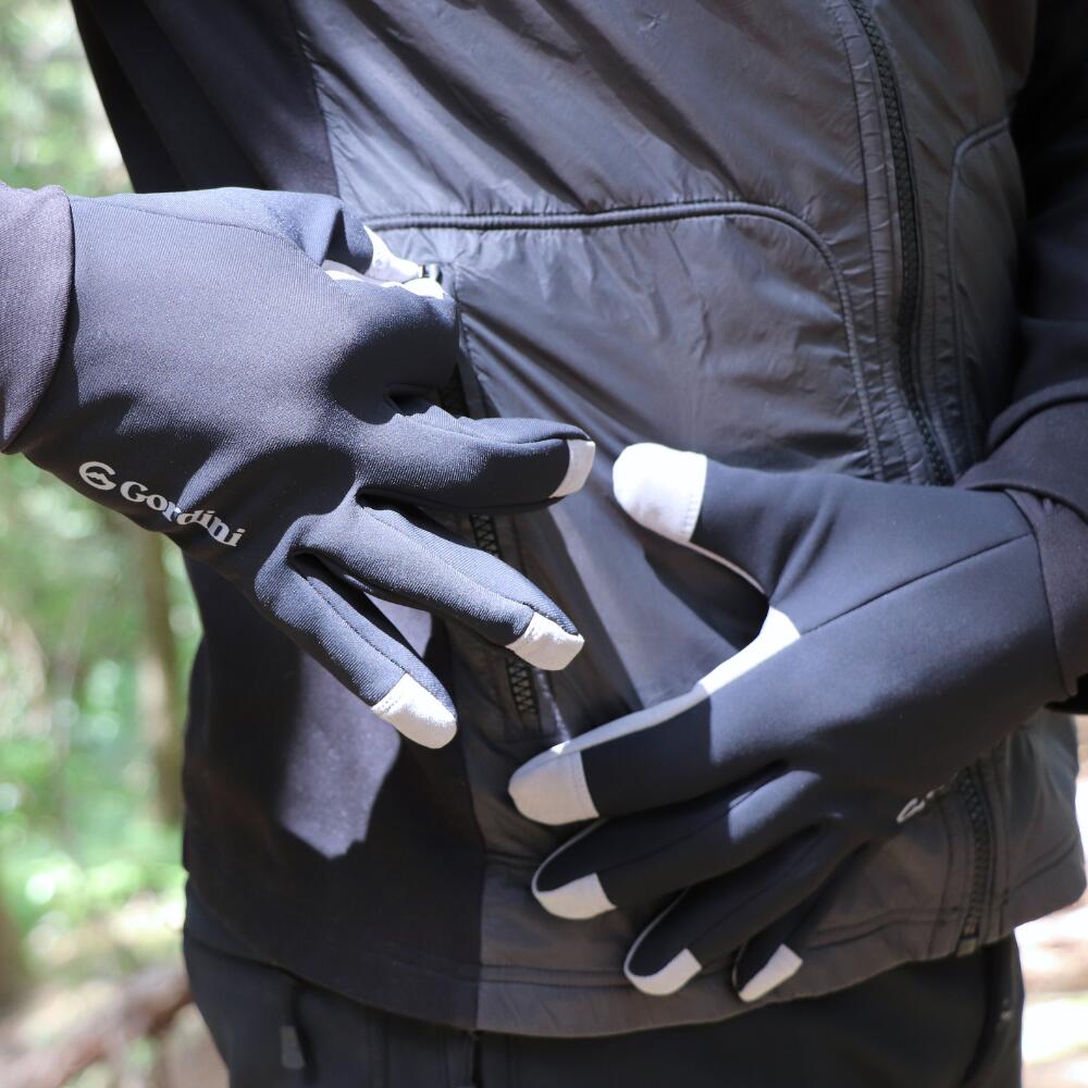 GLIDE men's ski gloves BLACK/ GREY STITCH 3/6