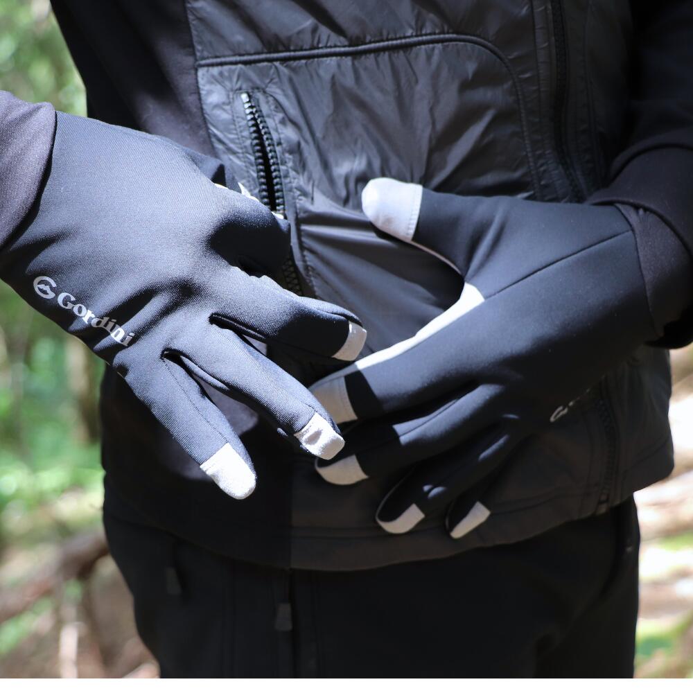 GLIDE men's ski gloves BLACK/ GREY STITCH 2/6