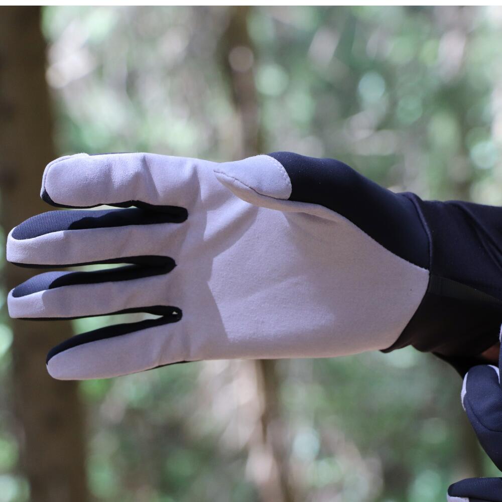 GLIDE men's ski gloves BLACK/ GREY STITCH 4/6