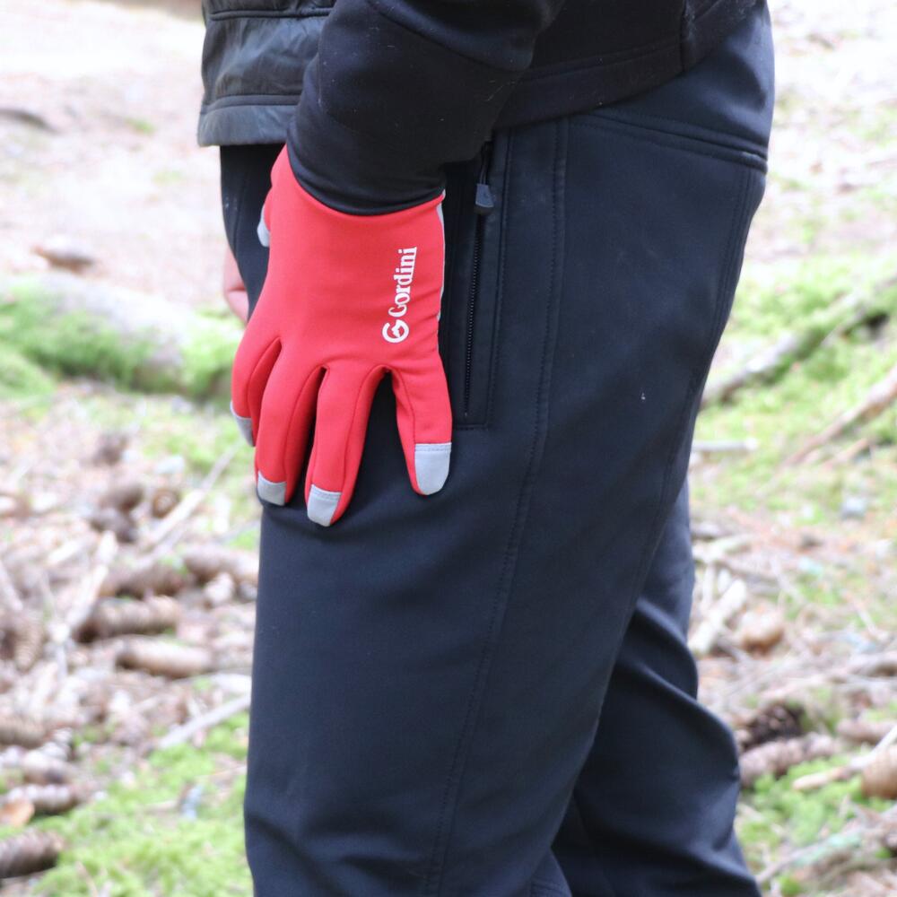 GLIDE men's ski gloves RED/GREY 3/6