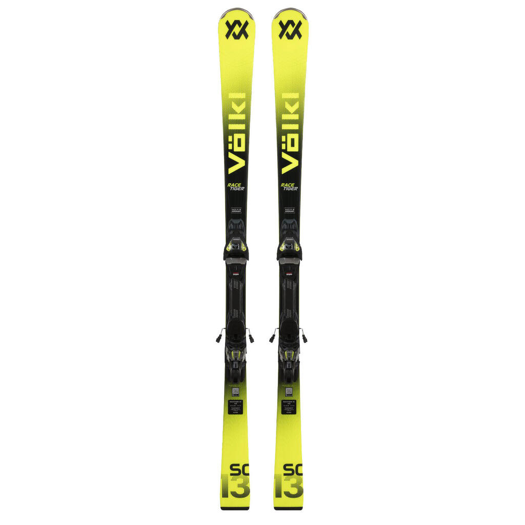 Volkl Racetiger sc yellow ski pack + Vmotion 11 gw bindings yellow for men