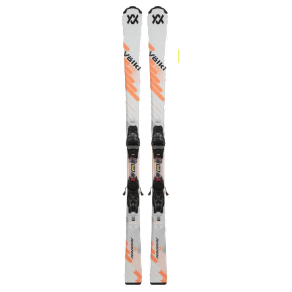 Men's Volkl Peregrine 7.6 orange fdt-rent ski pack + Fdt tp 10 White bindings