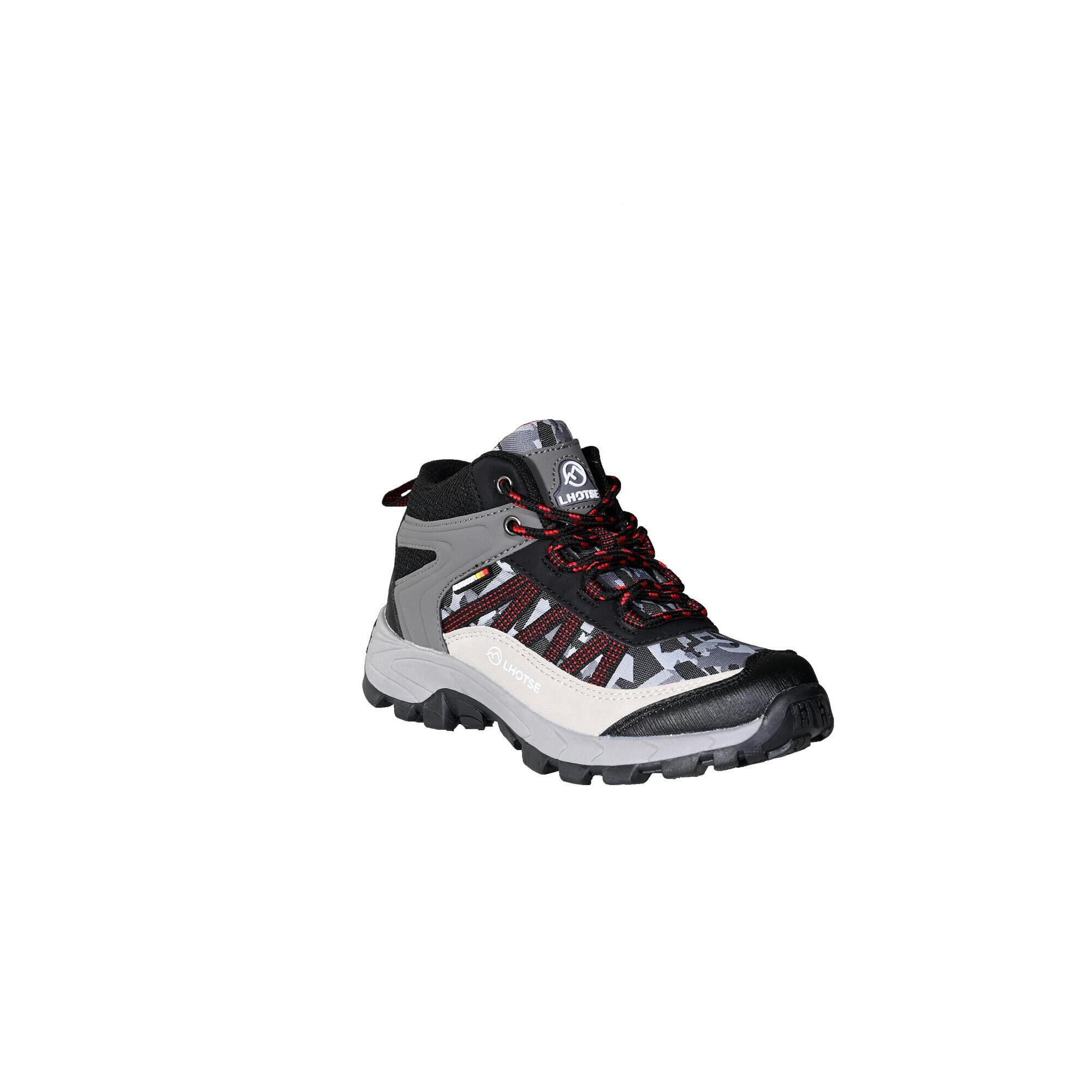 Lhotse - Chaussures De Randonnée  Addax - 31 - Chaussures À Crampons - Gris|rouge - 31 - Decathlon