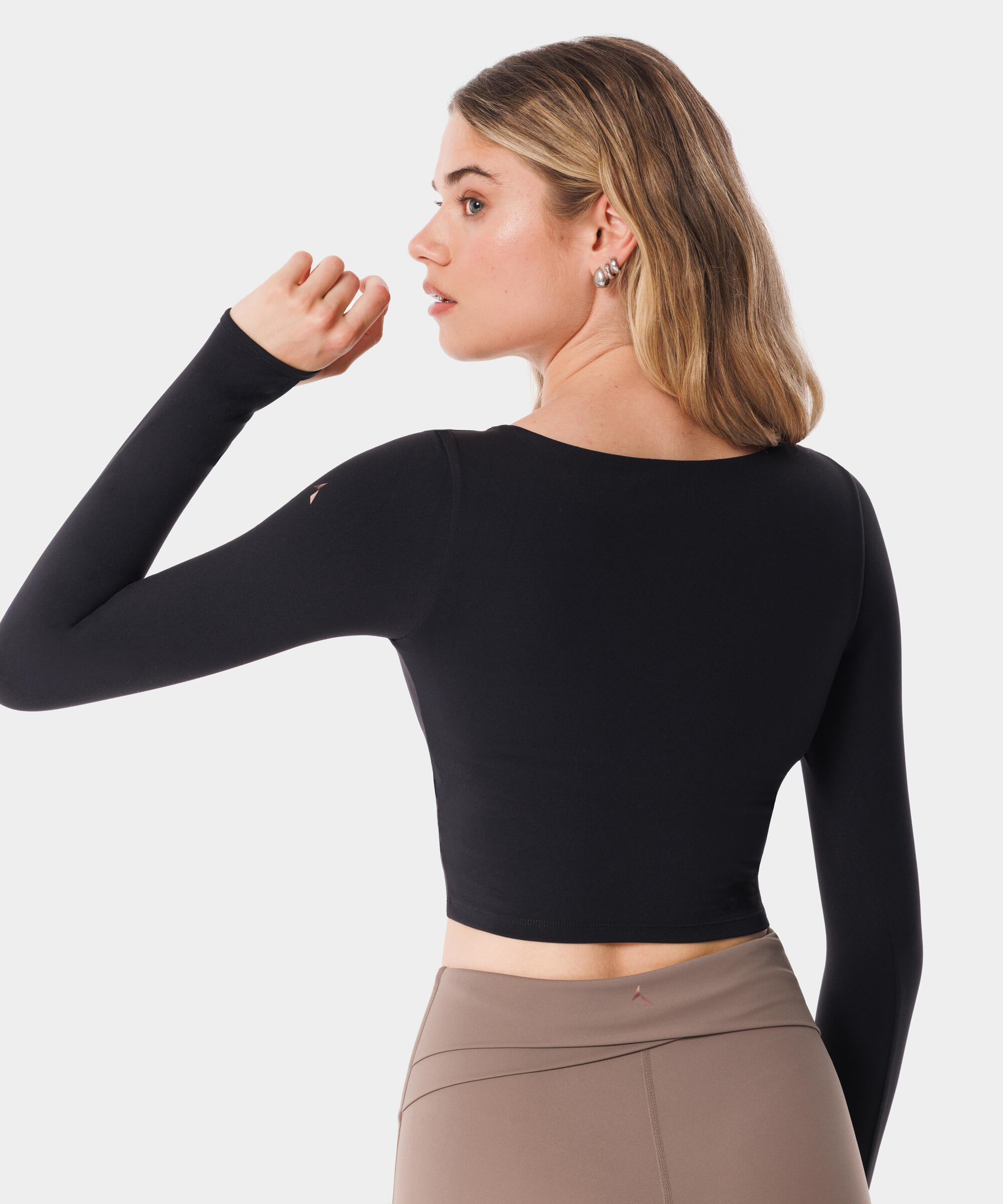 Longsleeve z wycięciem dla kobiet na fitness Carpatree Balletcore 3/6
