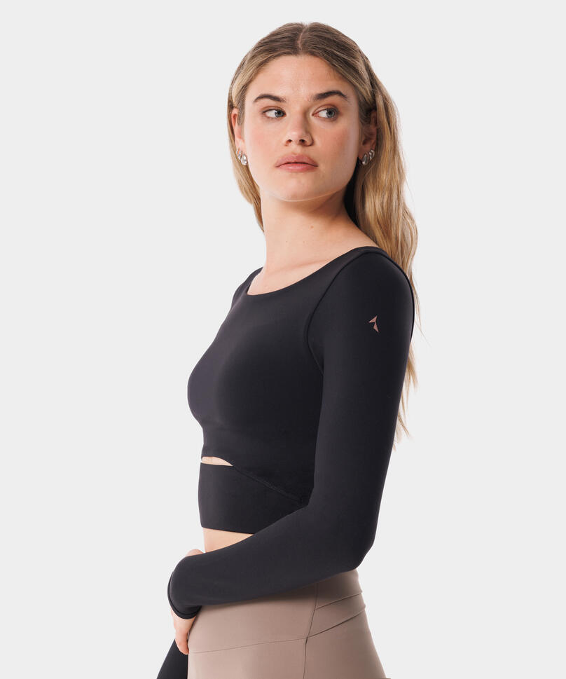 Longsleeve z wycięciem dla kobiet na fitness Carpatree Balletcore