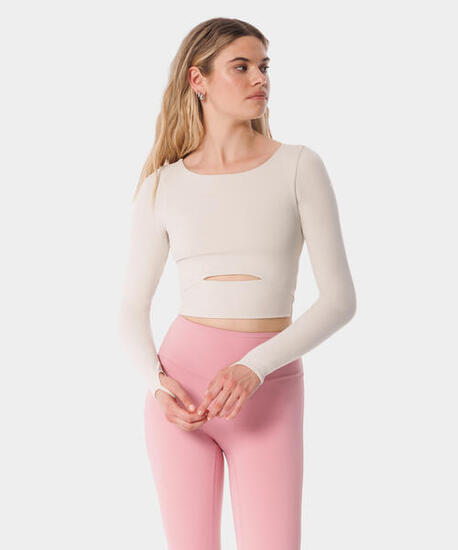 Longsleeve z wycięciem dla kobiet na fitness Carpatree Balletcore