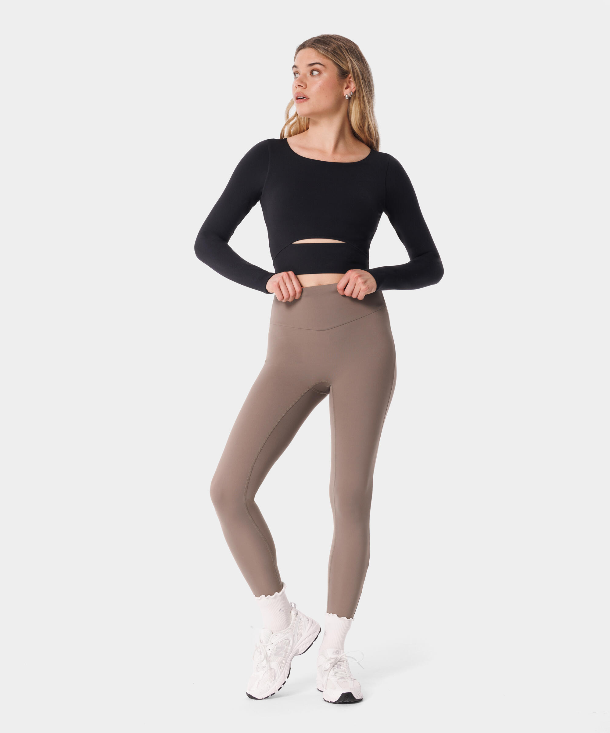 Longsleeve z wycięciem dla kobiet na fitness Carpatree Balletcore 5/6