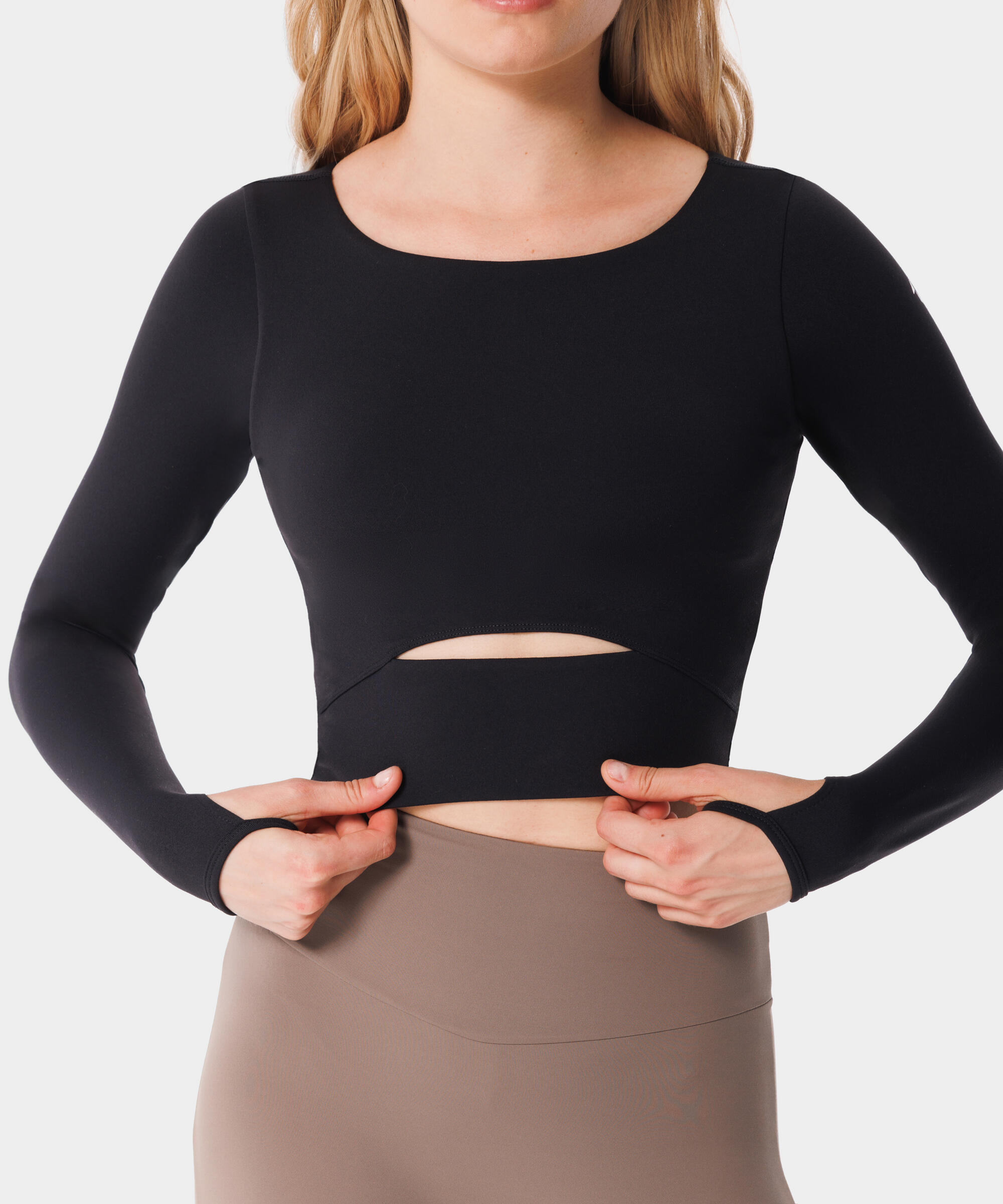 Longsleeve z wycięciem dla kobiet na fitness Carpatree Balletcore 4/6