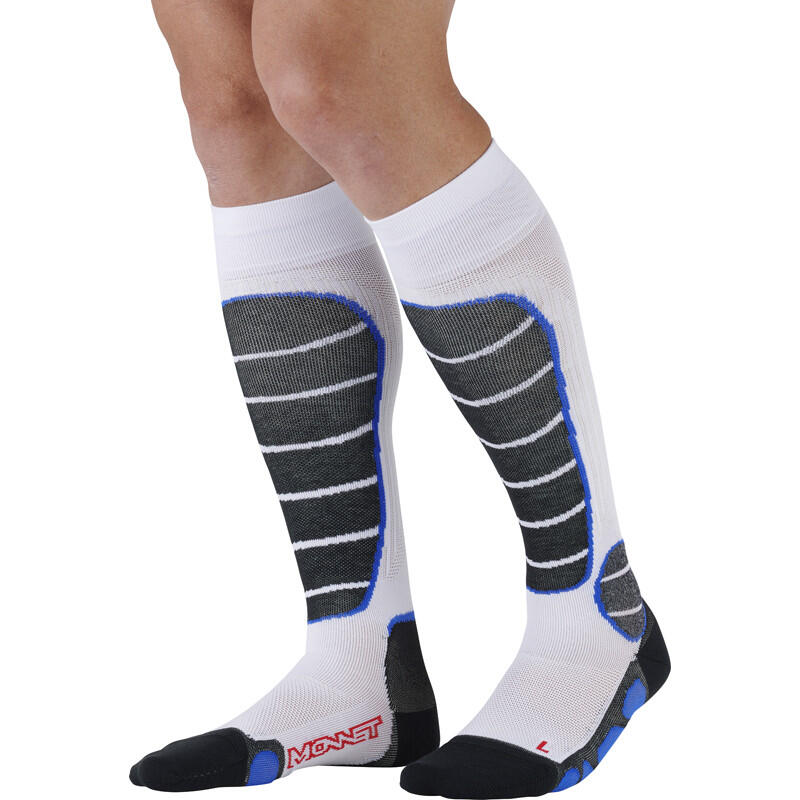 Monnet - Mi-bas Ski Freeride - Chaussettes - Blanc|bleu|rouge - Decathlon