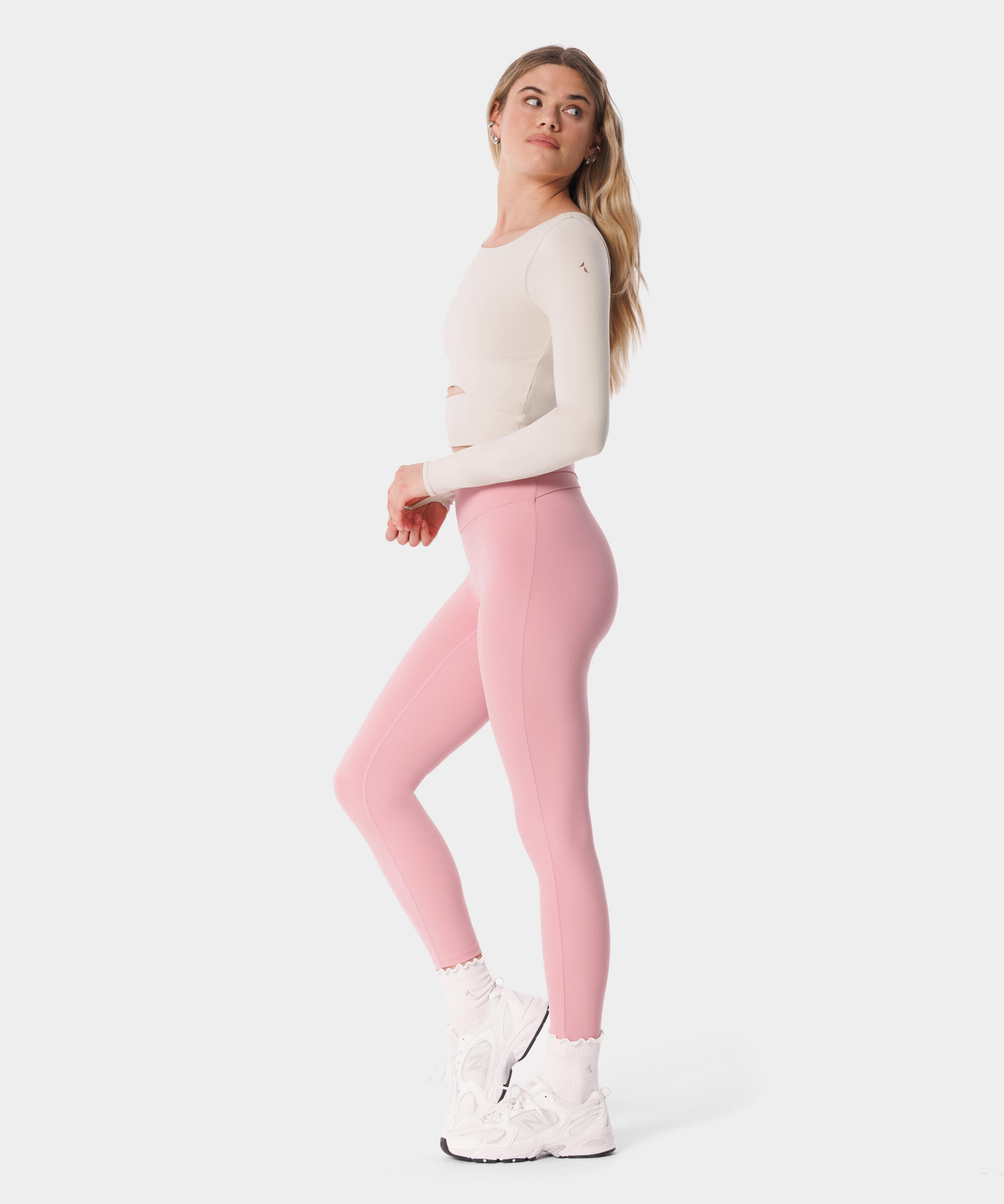 Longsleeve z wycięciem dla kobiet na fitness Carpatree Balletcore 4/5