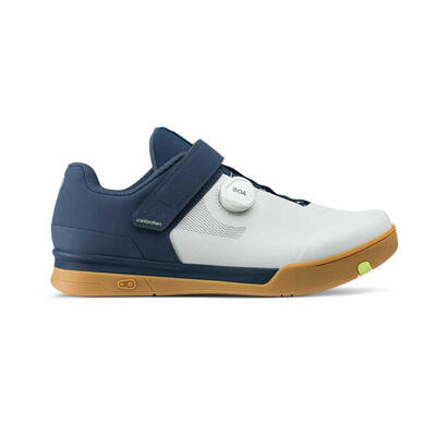 Stamp boa schoenen - marineblauw / grijs / bruine zool