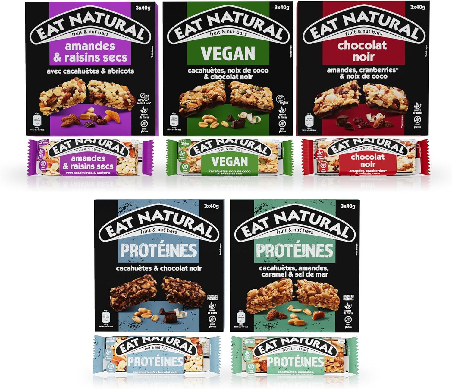 Barres de Céréales Eat Natural vegan sans gluten– Coco, chocolat noir – 15×40 g 5/6
