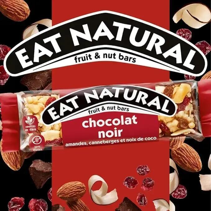 Barres de Céréales Eat Natural - Cranberries, amandes, coco, chocolat - 15×40 g 4/5