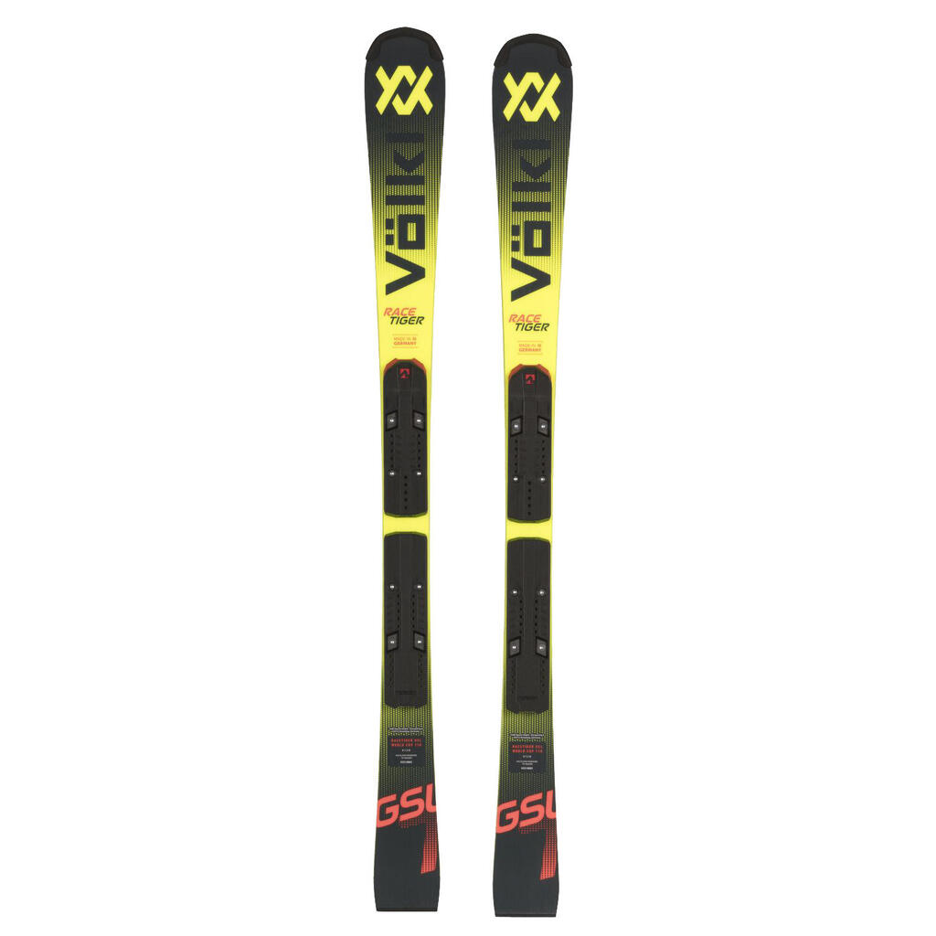 Volkl Racetiger gsl r jr plate ski pack + Comp junior 8 bindings Yellow Boy