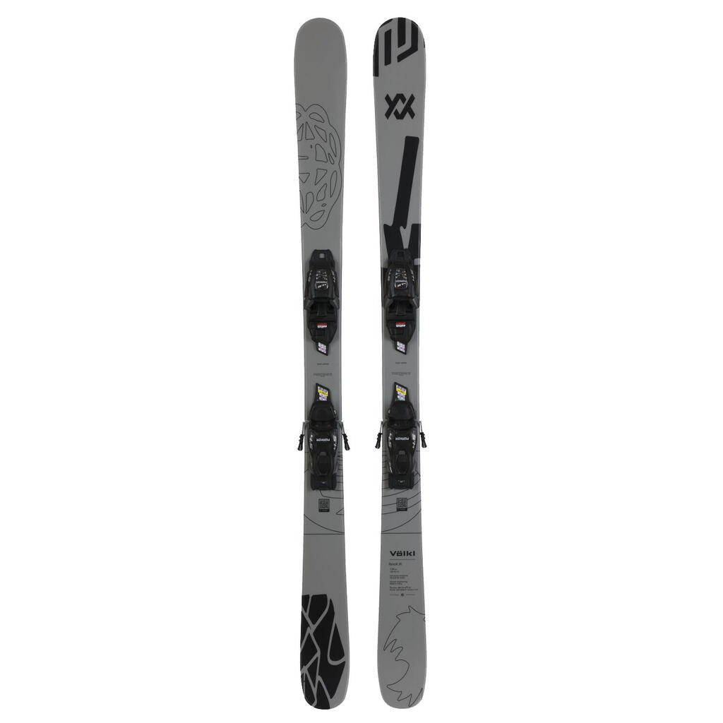 Volkl Revolt Junior Park Ski Set + 4.5 VMotion Jr. Bindings (Gray, Boys)
