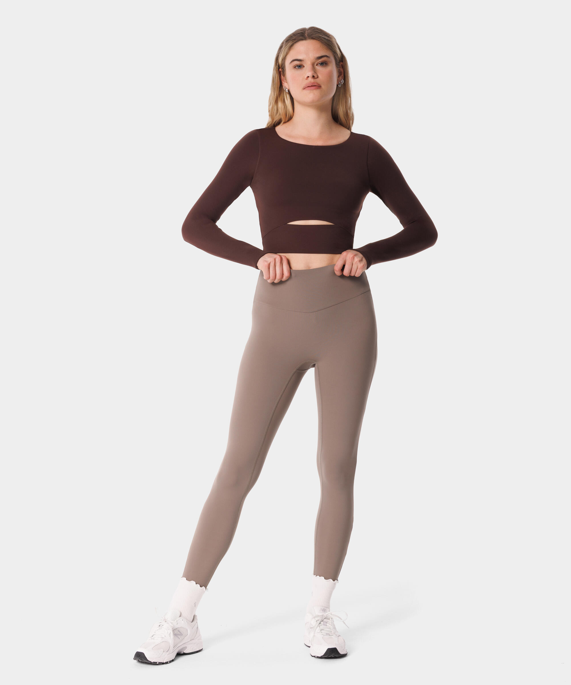 Longsleeve z wycięciem dla kobiet na fitness Carpatree Balletcore 3/5