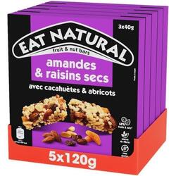 Barres de Céréales Eat Natural – Amandes, raisins, abricots – 15×40 g