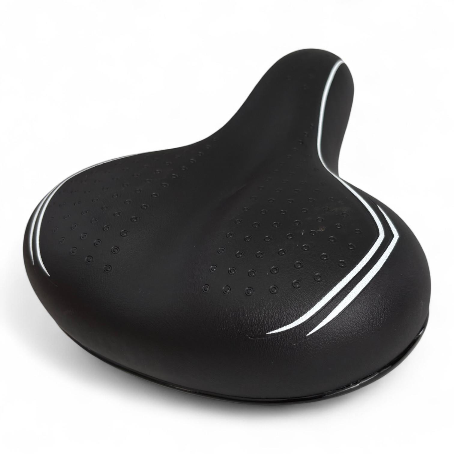 MADICKS SELLA NERA PER BICI CITY BIKE CONFORT COMODA UNISEX COMPLETA DI MORSETTO NERO