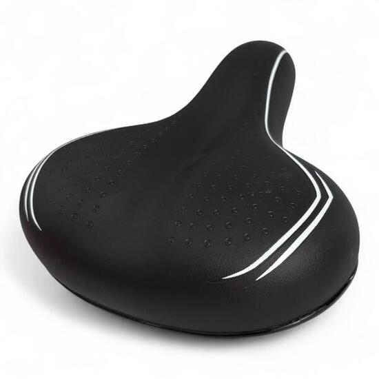 Sella Nera Per Bici City Bike Confort Comoda Unisex Completa Di Morsetto Nero