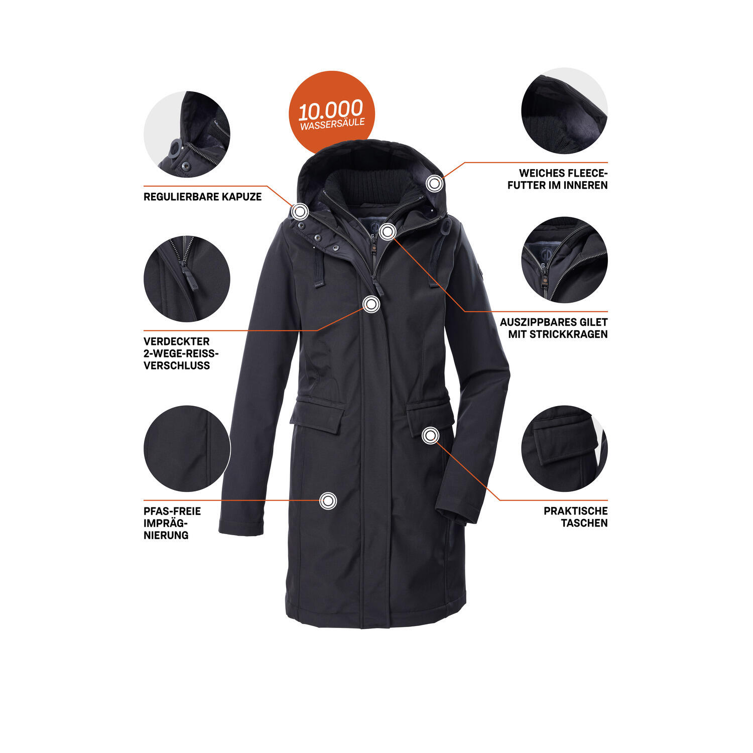 Parka femme Killtec GW 79 6/7