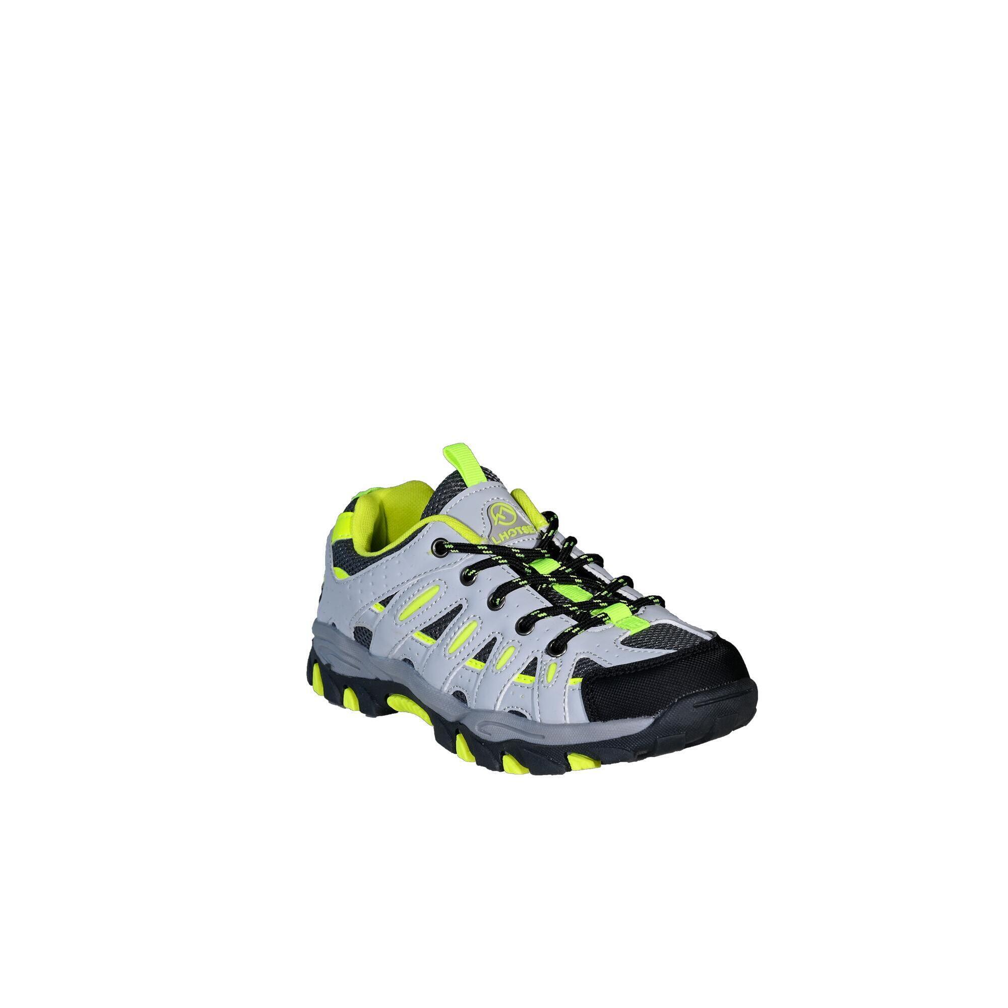 Lhotse - Chaussures De Randonnée Myosotis - Gris/anis - 33 - Chaussures À Crampons - Gris|vert - 33 - Decathlon