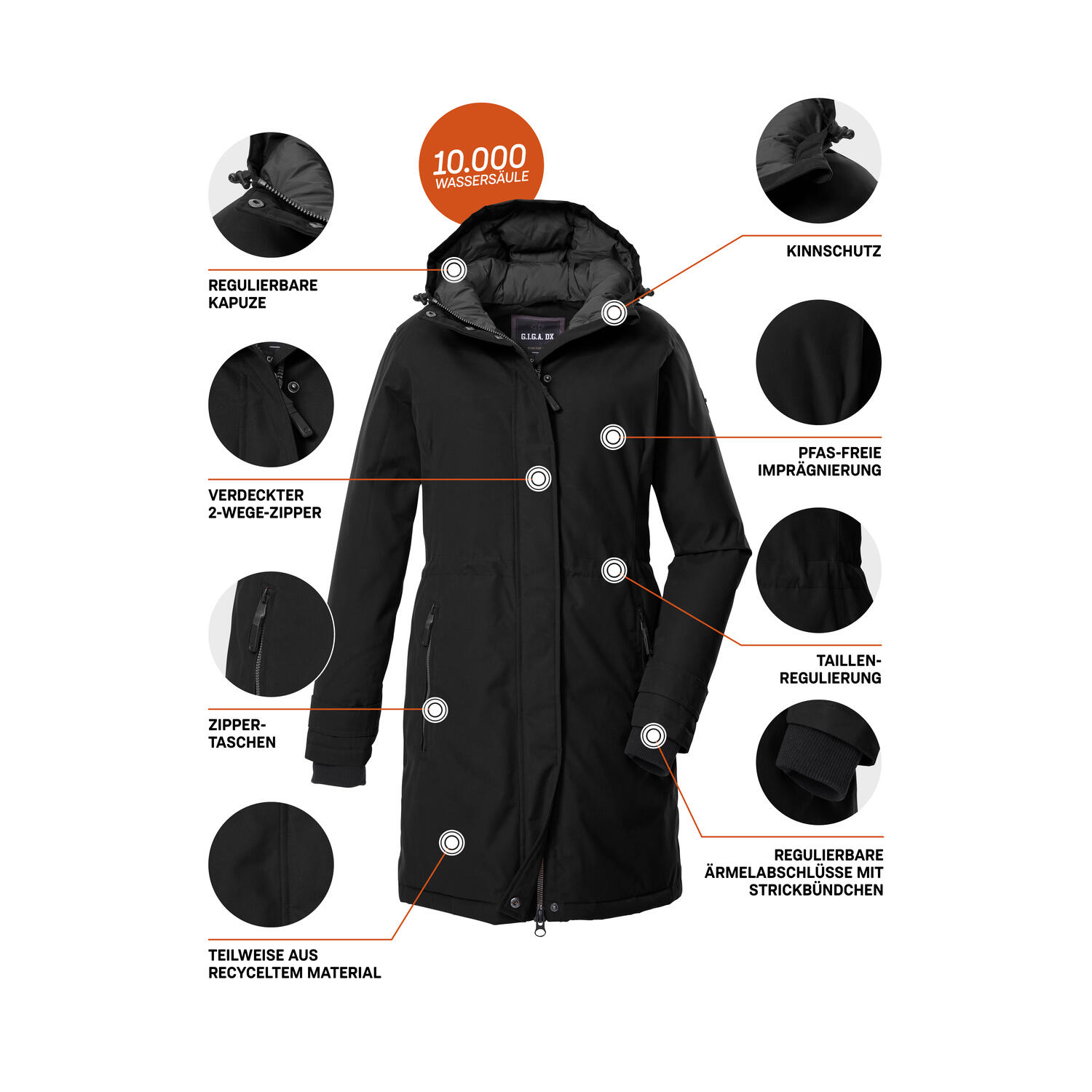 Parka à capuche femme Killtec GW 22 5/6