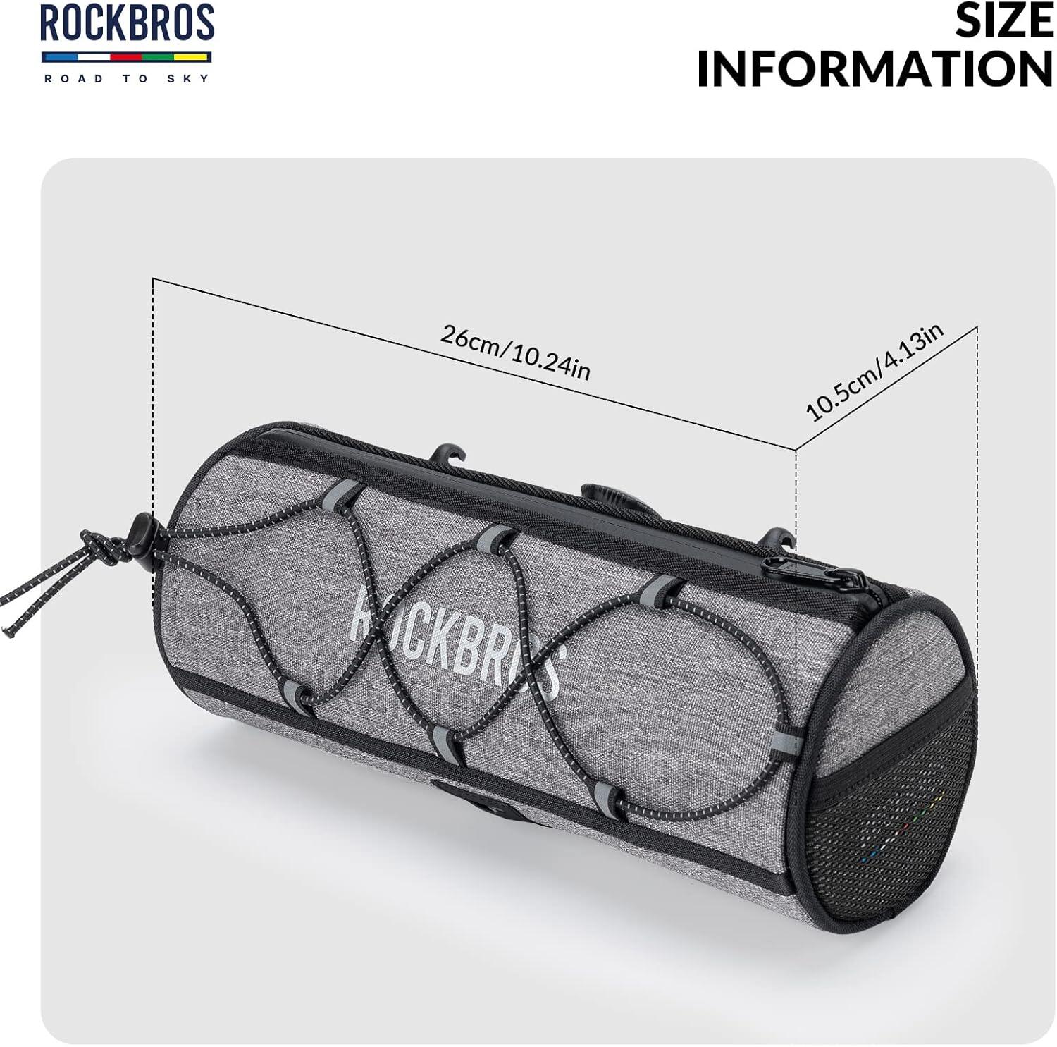 ROCKBROS Fietsstuur Tas 1,5L Waterdicht Reflecterend MTB Gravel Road Grijs 2/8