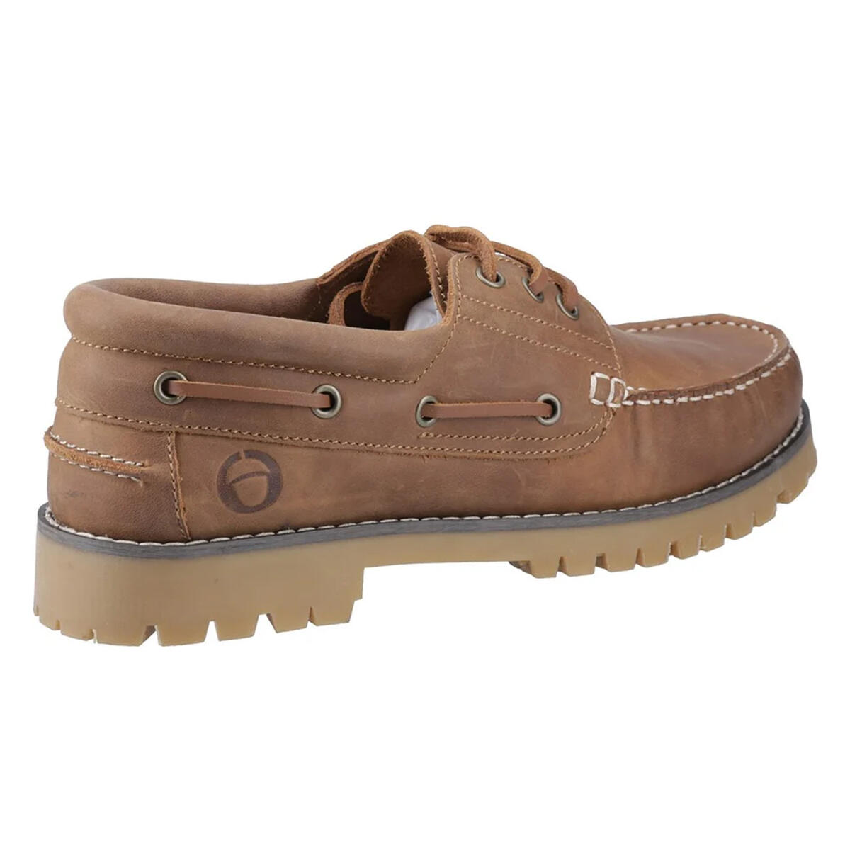Mens Inglte Leather Boat Shoes (Camel) 2/5
