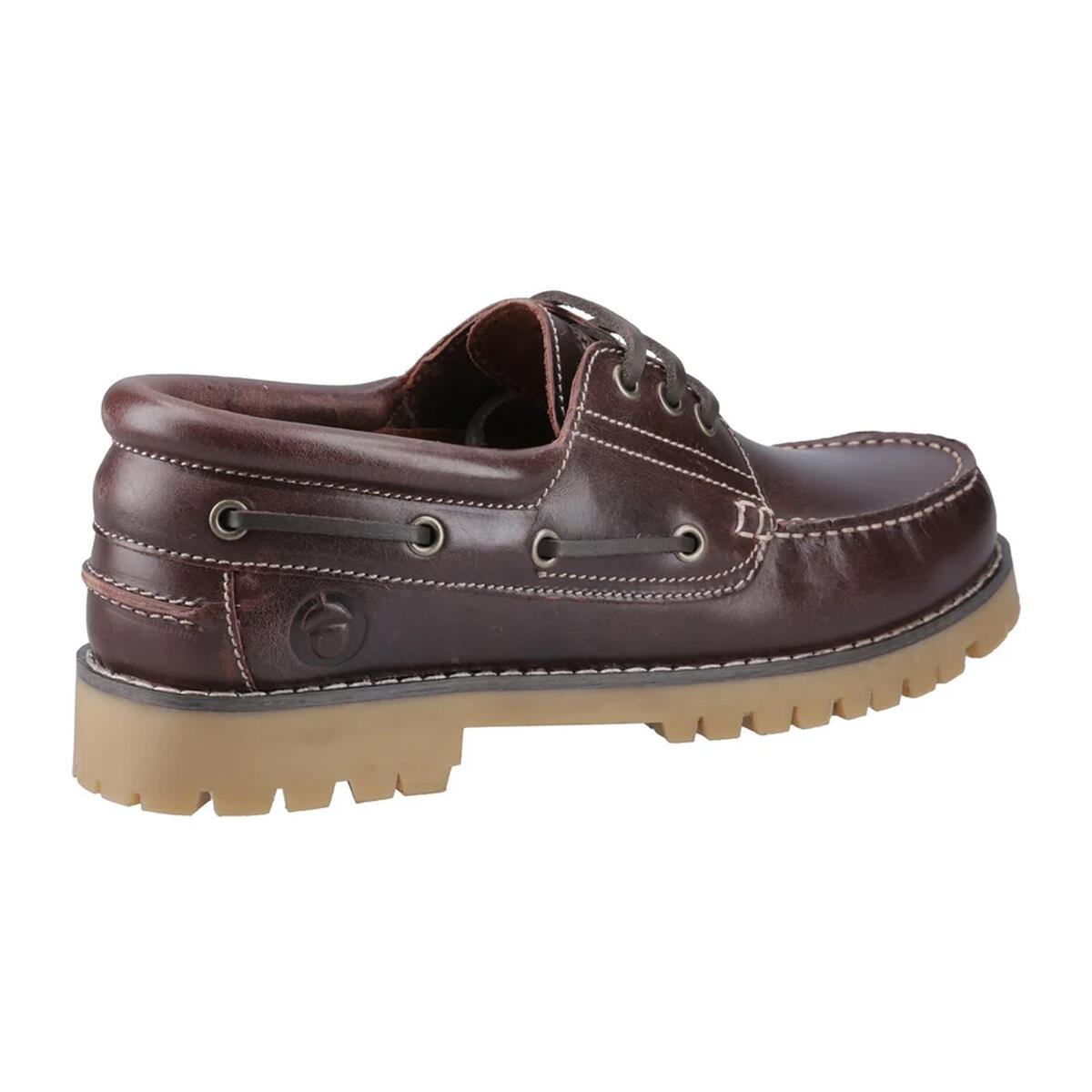 Mens Inglte Leather Boat Shoes (Brown) 2/5