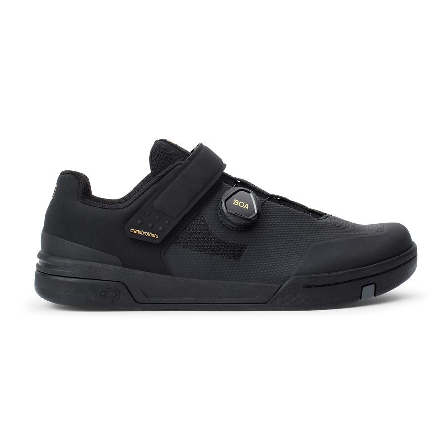 STAMP BOA Schuhe - schwarz/gold / schwarze Sohle 4/7