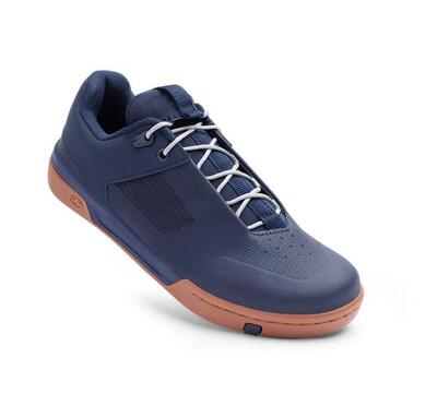 Stamp lace schoenen - marineblauw/zilver/bruine zool