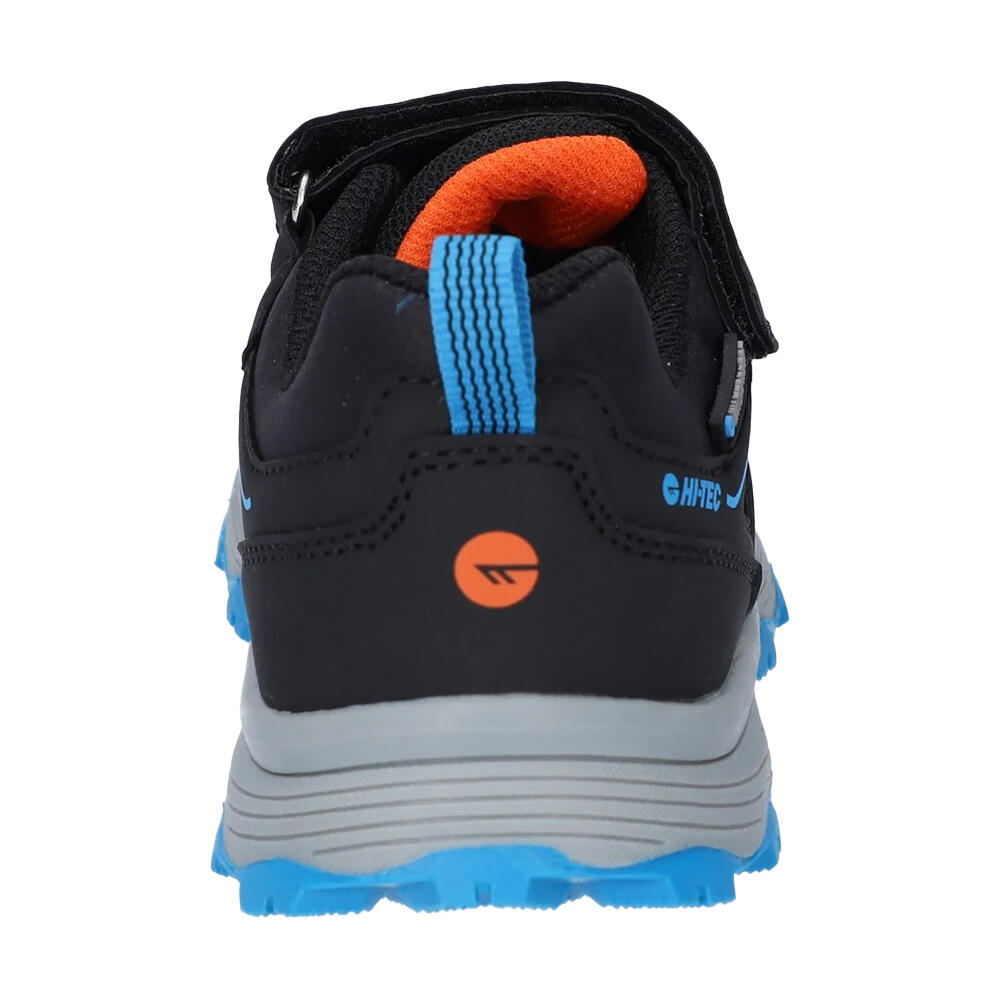 Scarpe Sportive BassoBambini Hi-Tec Scrappy Trail Nero Blu Arancio 2/4