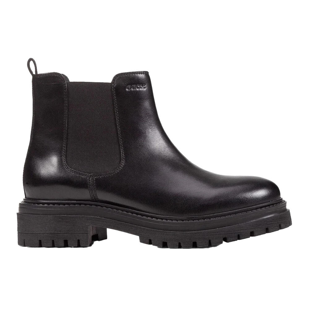 Womens/Ladies D Iridea B Leather Ankle Boots (Black) 3/4