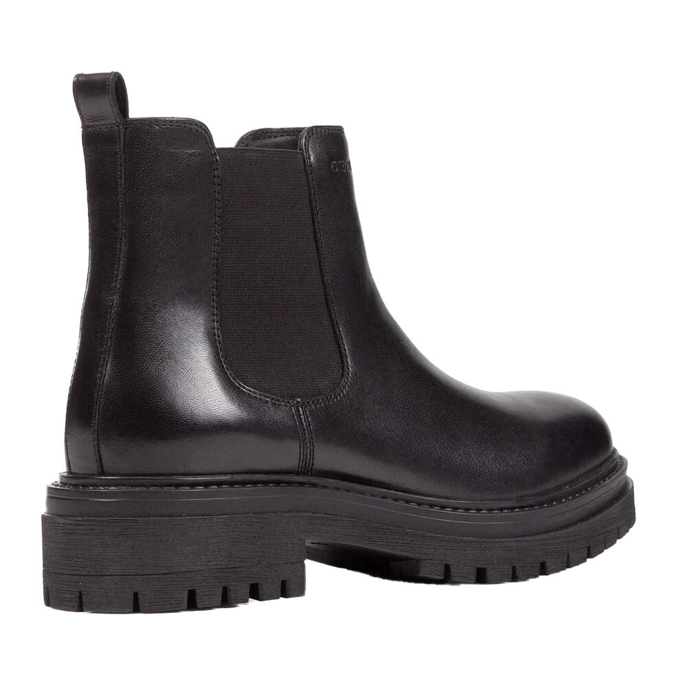 Womens/Ladies D Iridea B Leather Ankle Boots (Black) 2/4