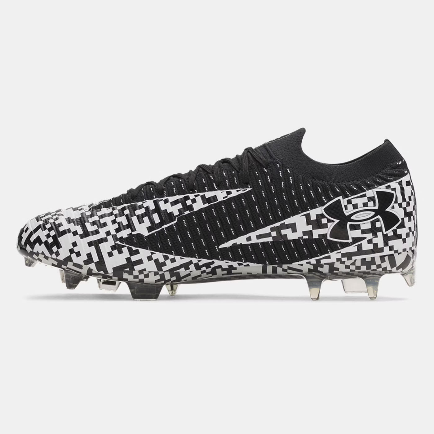 Crampons UA Shadow Elite 3 FG Under Armour nero‑bianco per calcio 3/5