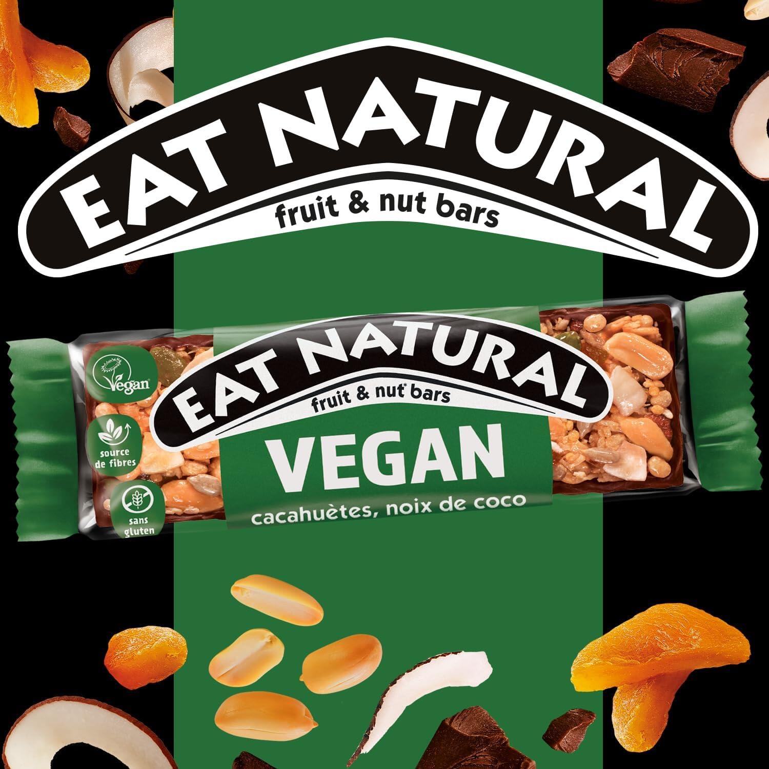 Barres de Céréales Eat Natural vegan sans gluten– Coco, chocolat noir – 15×40 g 4/6