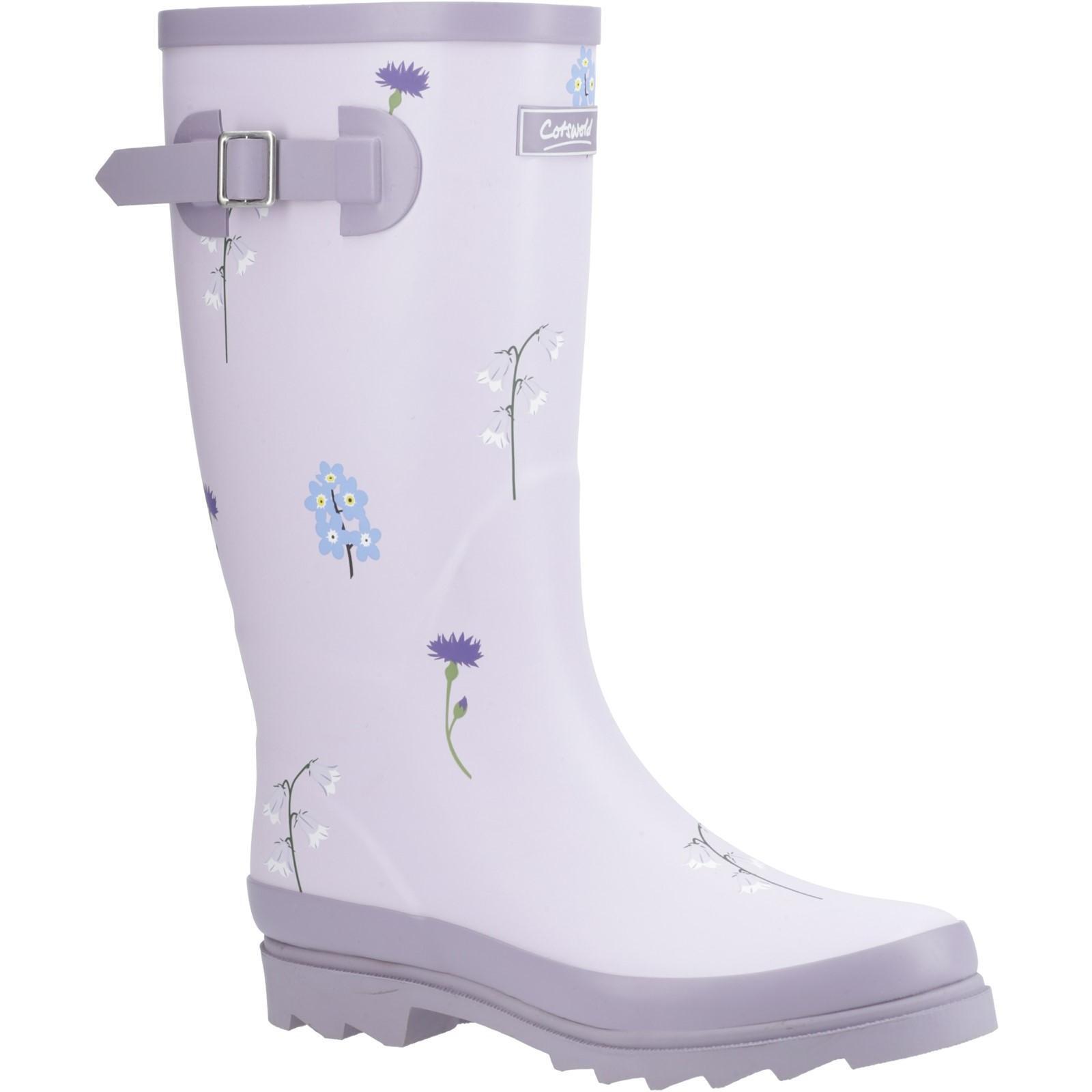 COTSWOLD Womens/Ladies Wildflower Wellington Boots (Lilac)