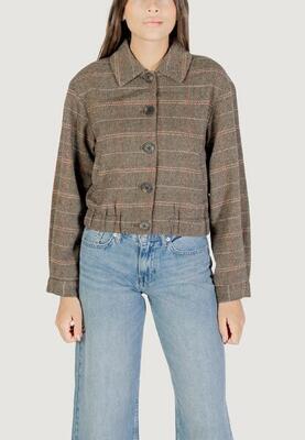 Giubbotti e Cappotti Donna Onlricca Life Check Jacket Otw Marrone Scuro