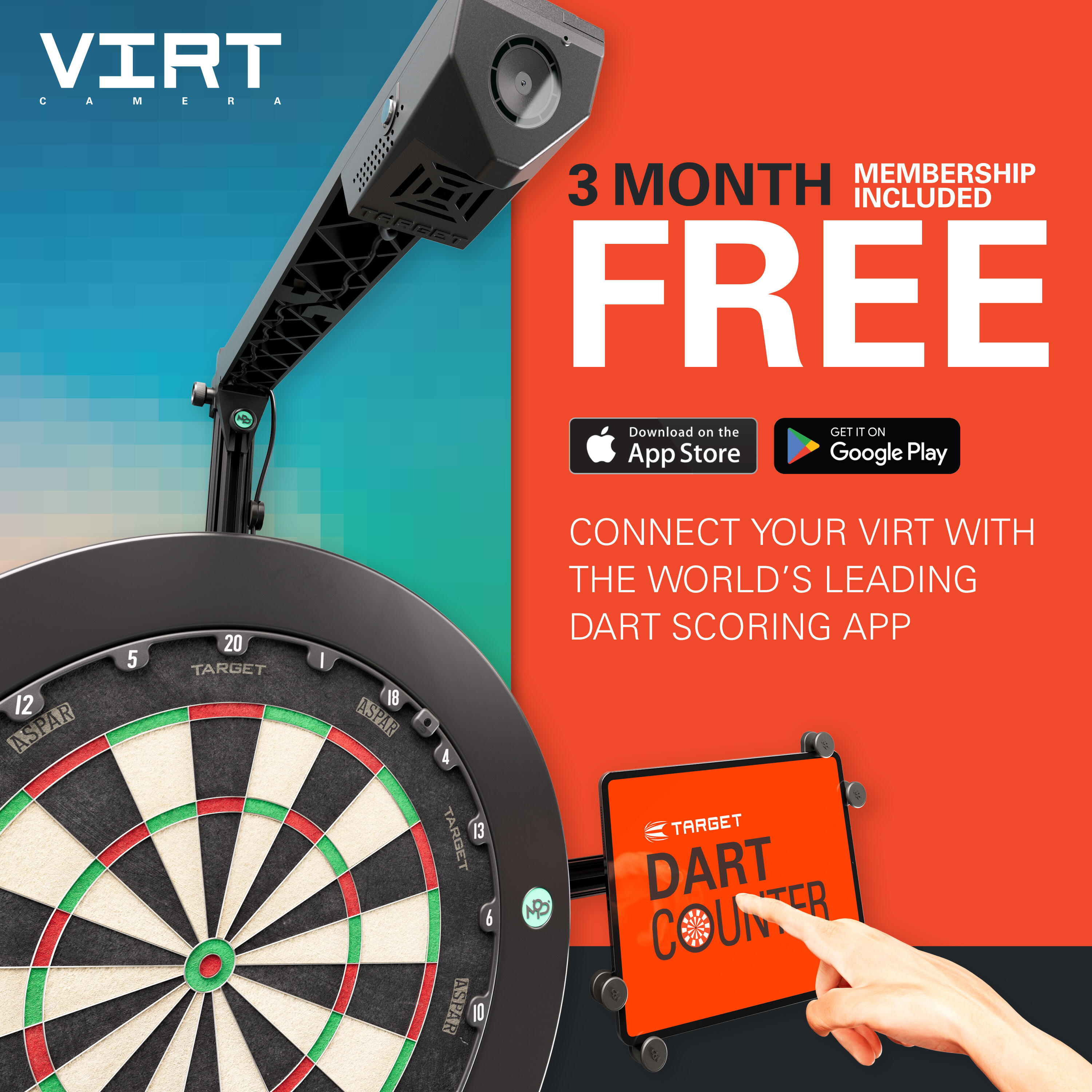 Virt Dartboard Kamerasystem mit Dual-HD-Kameras 5/7