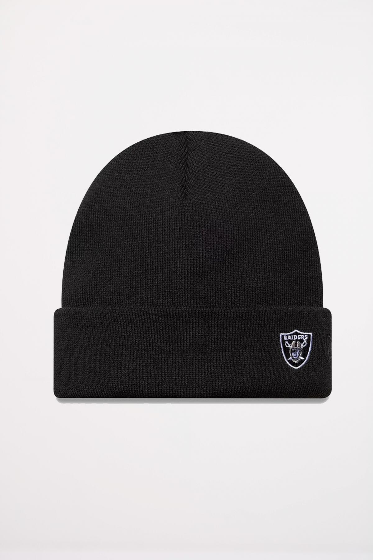 Bonnet New Era Modèle Mini Logo Cuff Beanie La Couleur Noir 3/4